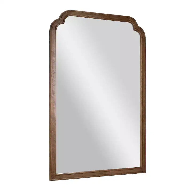 Wall Mirror with Solid Wood Frame and Silver Backed Glass, for Entryways, Dining Rooms & More