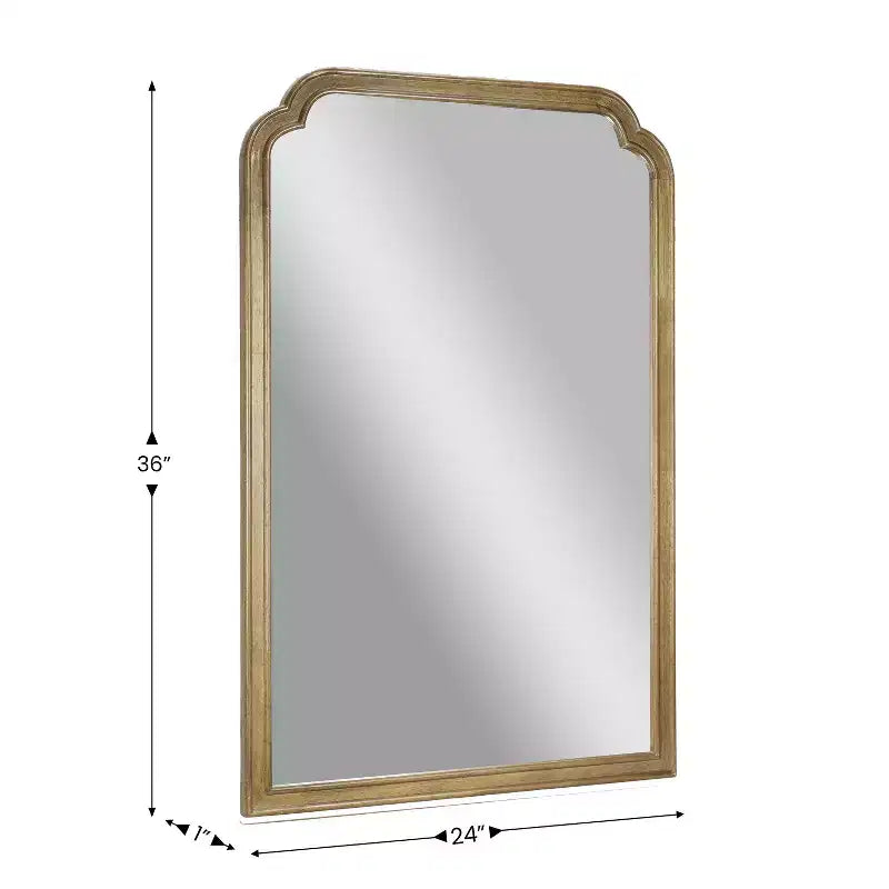 Wall Mirror with Solid Wood Frame and Silver Backed Glass, for Entryways, Dining Rooms & More