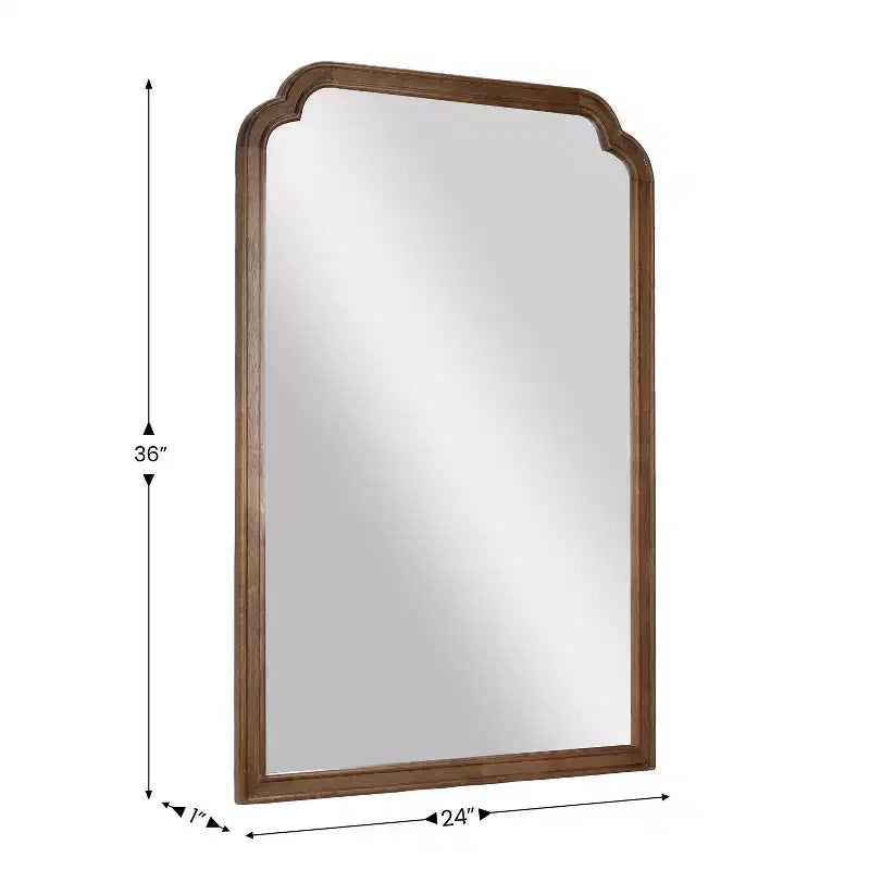 Wall Mirror with Solid Wood Frame and Silver Backed Glass, for Entryways, Dining Rooms & More