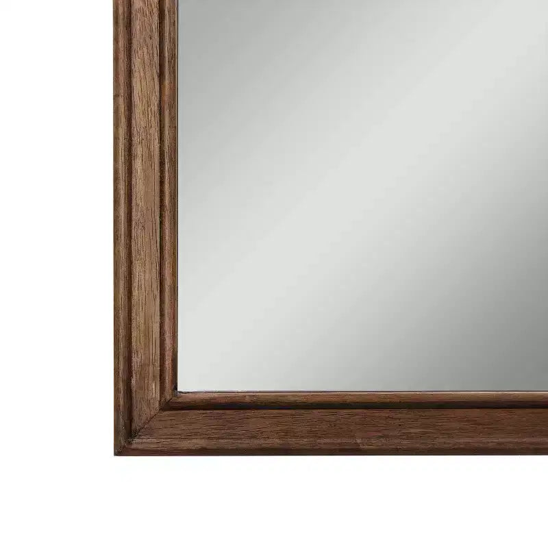Wall Mirror with Solid Wood Frame and Silver Backed Glass, for Entryways, Dining Rooms & More