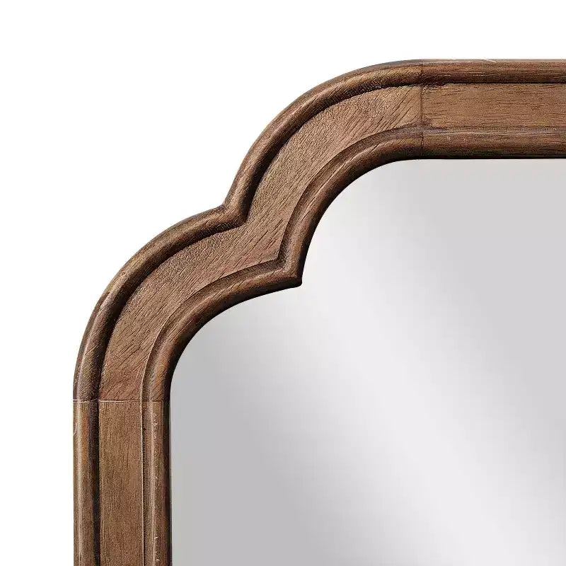 Wall Mirror with Solid Wood Frame and Silver Backed Glass, for Entryways, Dining Rooms & More