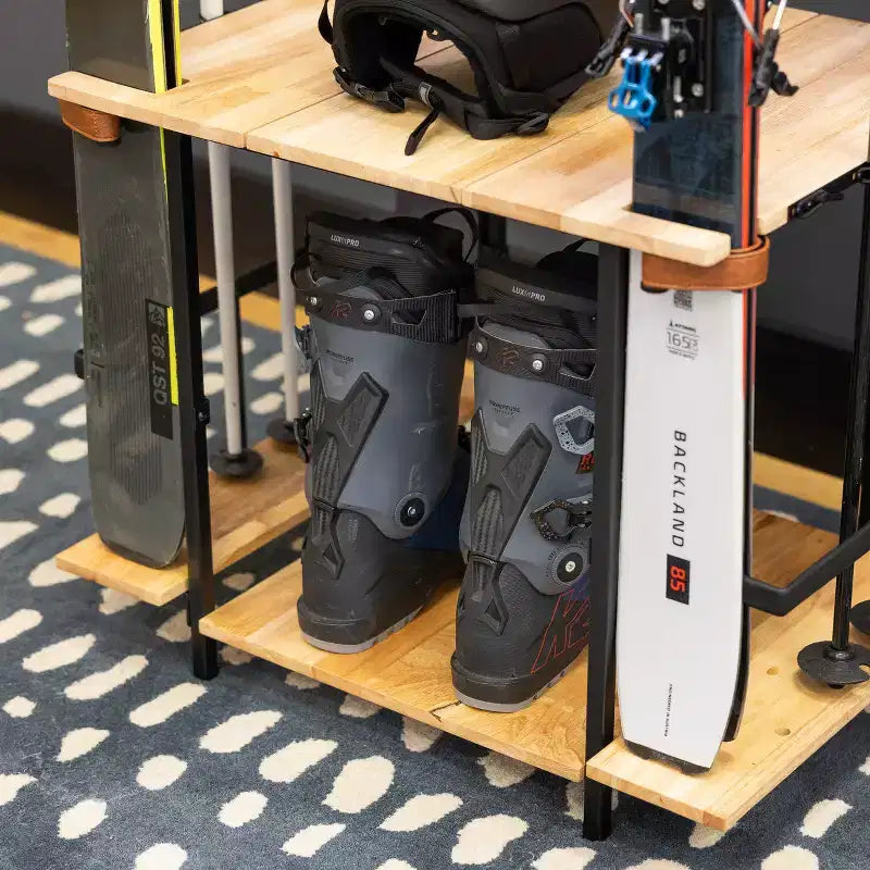 Freestanding Ski Organizer, Holds 4 Pairs of Skis