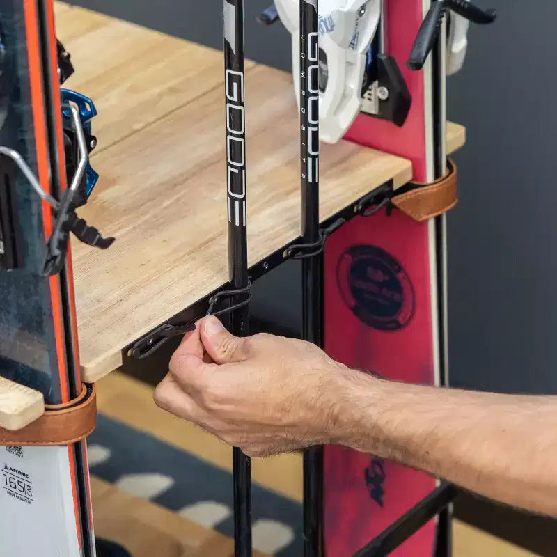 Freestanding Ski Organizer, Holds 4 Pairs of Skis