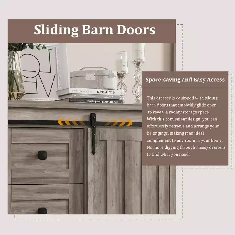 Dresser for Bedroom with 5 Drawers, 48" White Tall Chest of Drawers, Wooden Closet for Living Room, Hallway, Entryway