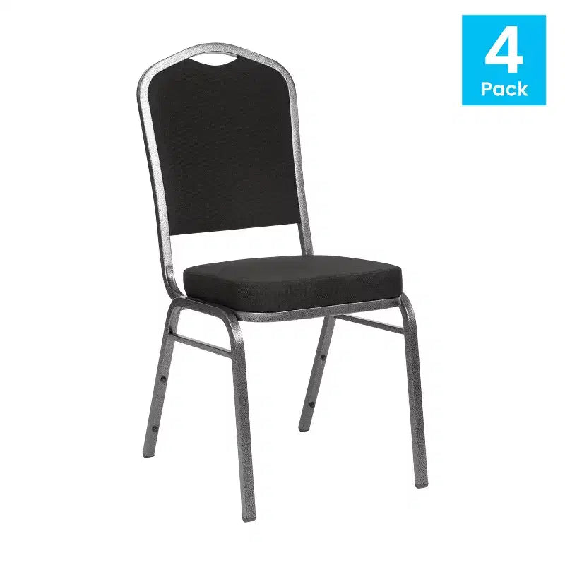 4 Pack Crown Back Stacking Banquet Chair