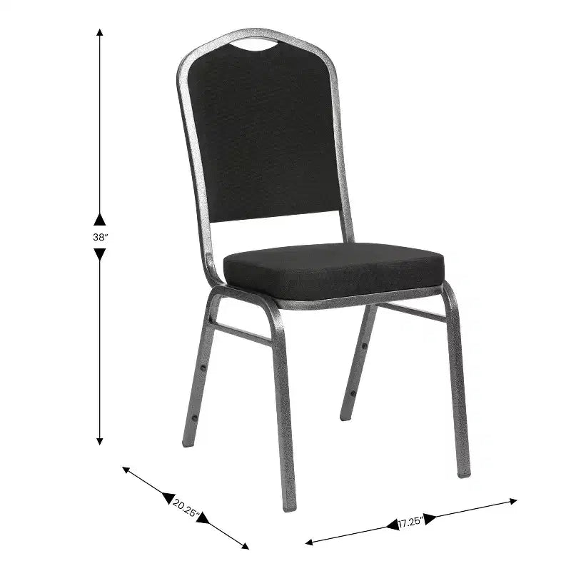 4 Pack Crown Back Stacking Banquet Chair
