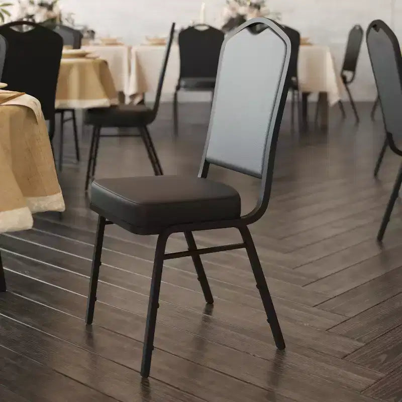 4 Pack Crown Back Stacking Banquet Chair