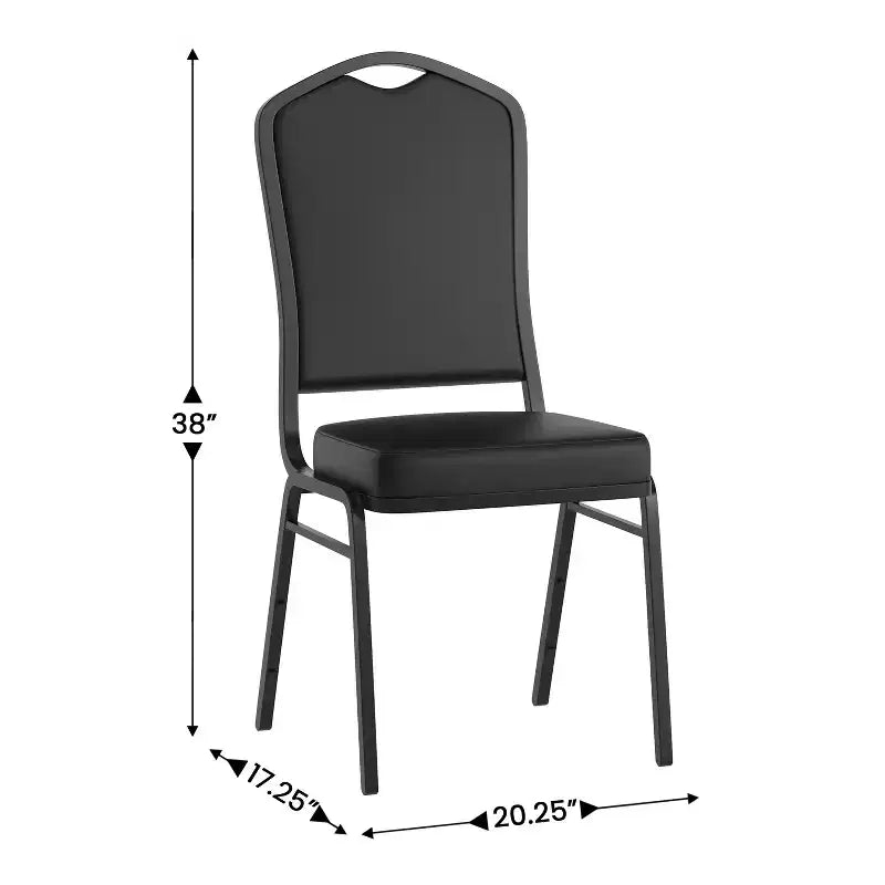 4 Pack Crown Back Stacking Banquet Chair