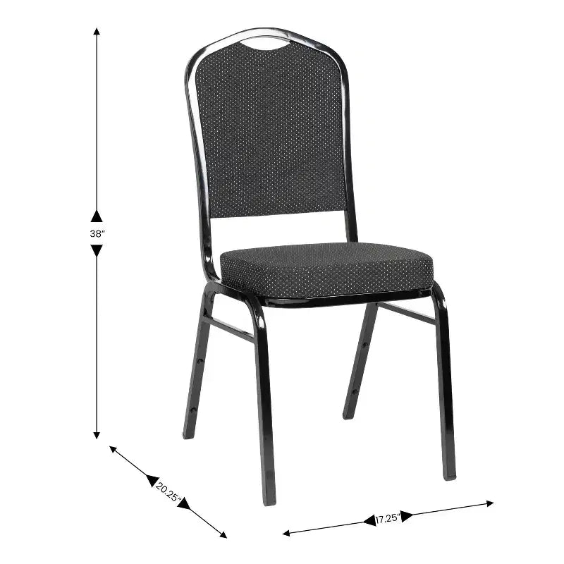 4 Pack Crown Back Stacking Banquet Chair