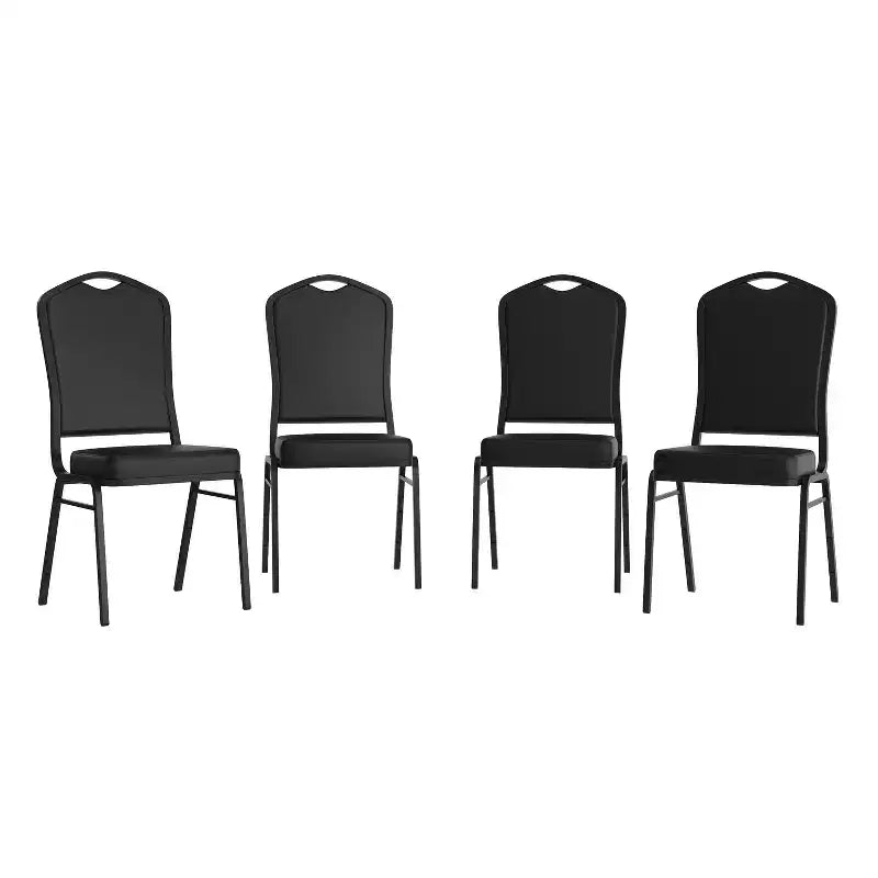4 Pack Crown Back Stacking Banquet Chair