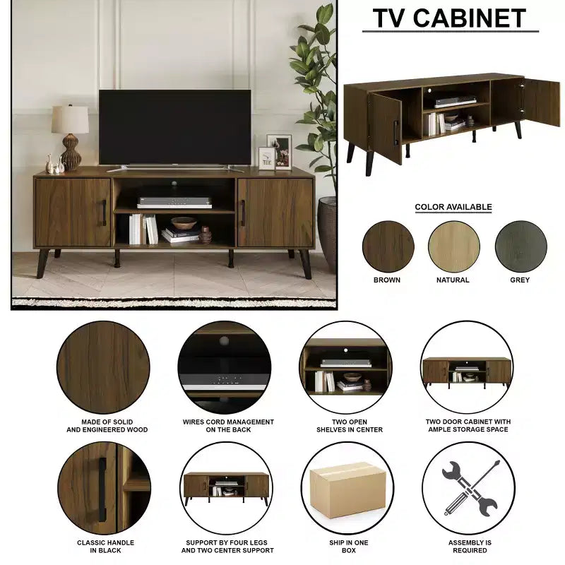 60" Classic TV Stand Console