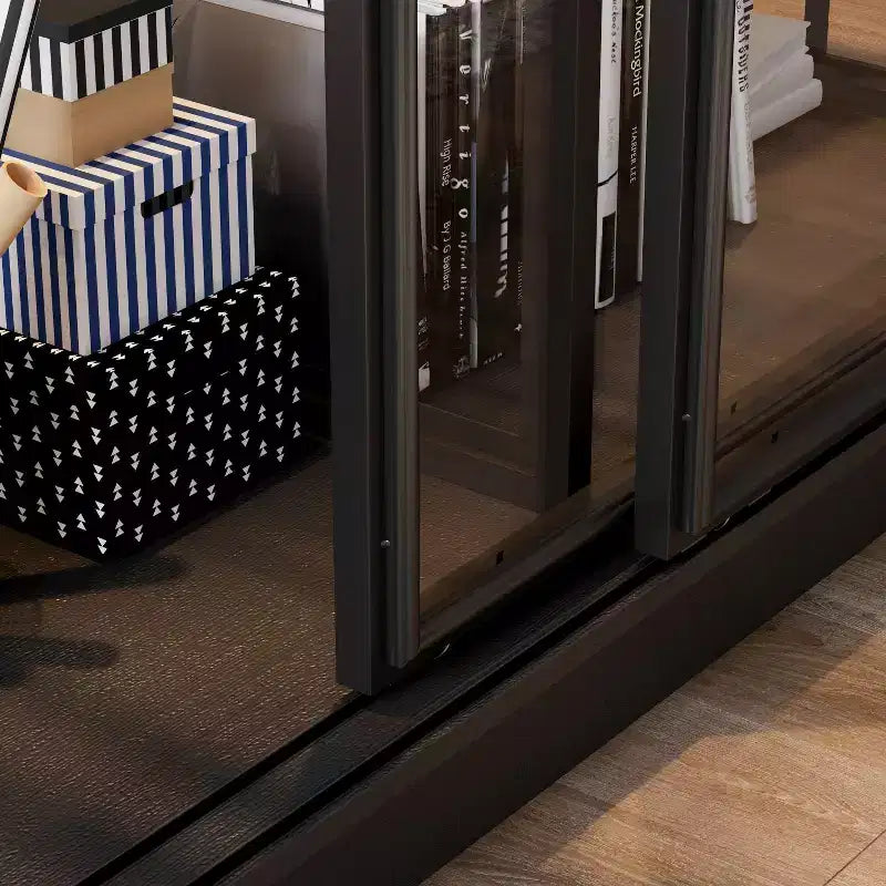 Oversize Glass Display Cabinet, 74.8"H, Built-In Spotlights & Sliding Glass Doors, Spacious Organizer for Collectibles, Models, Action Figures