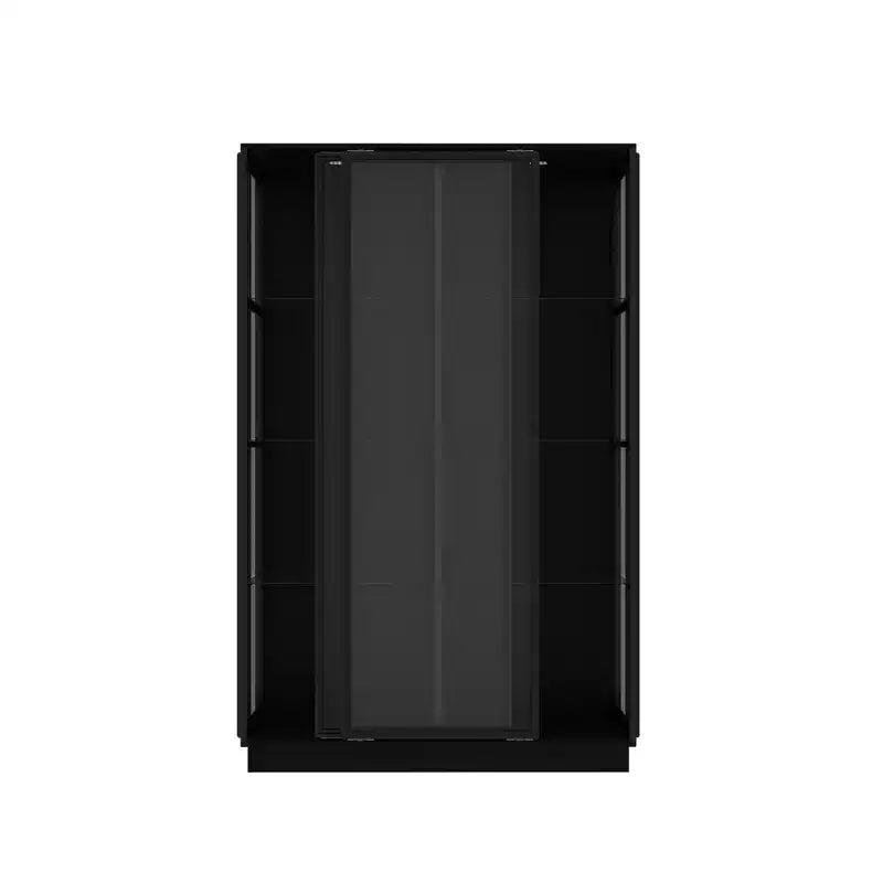 Oversize Glass Display Cabinet, 74.8"H, Built-In Spotlights & Sliding Glass Doors, Spacious Organizer for Collectibles, Models, Action Figures