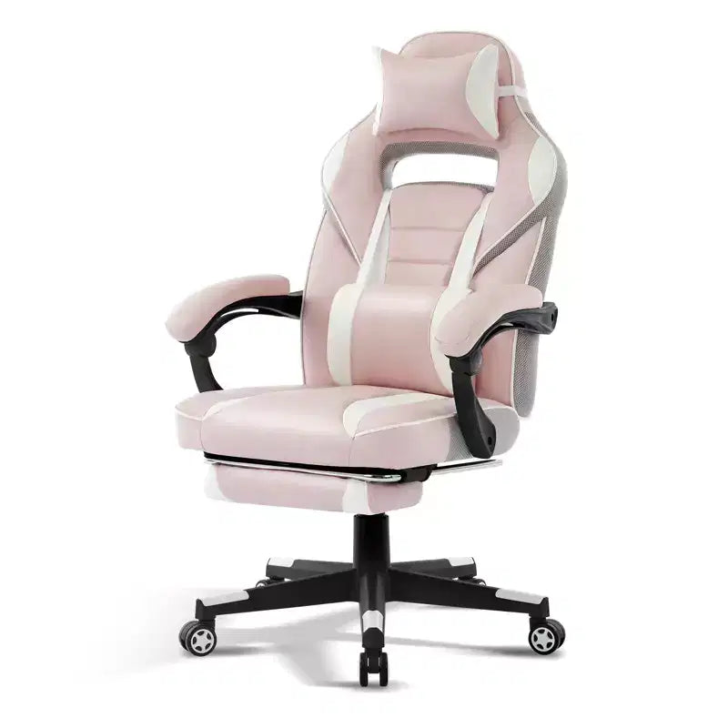 Big and Tall Office Chair, High Back Leather Gaming Chair with Footrest, Ergonomic Computer Chair with Lumbar Support & Headrest