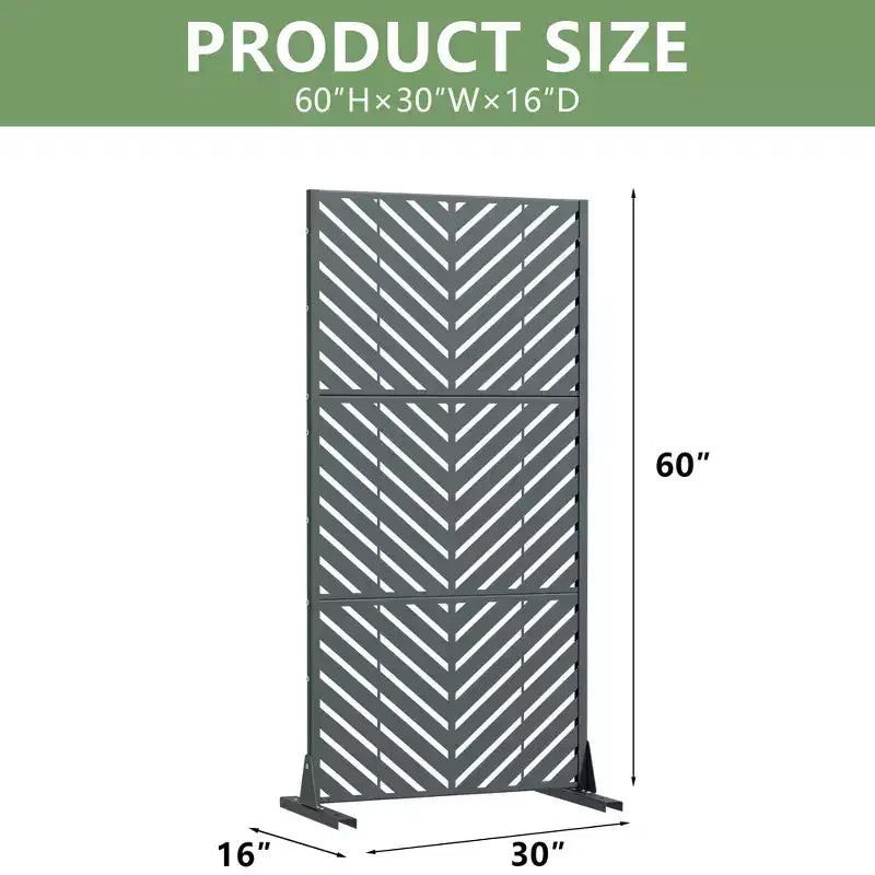 Outdoor Metal Privacy Screen, Freestanding Fence Panels for Garden, Patio, Deck & Yard