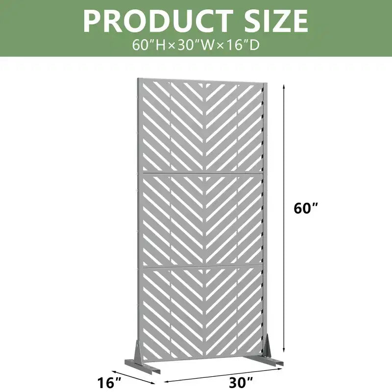 Outdoor Metal Privacy Screen, Freestanding Fence Panels for Garden, Patio, Deck & Yard