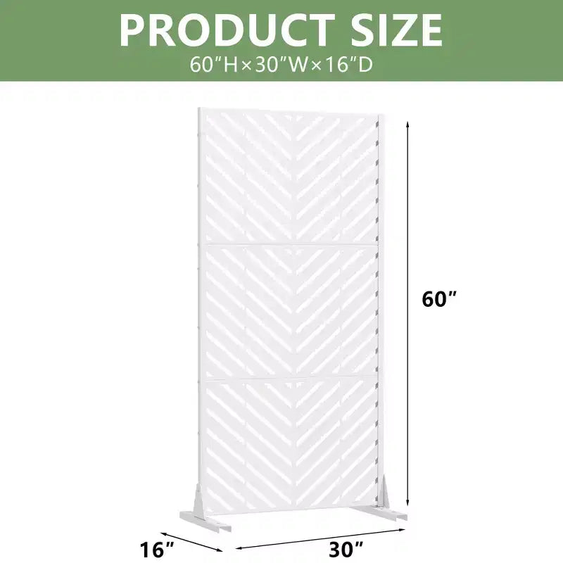 Outdoor Metal Privacy Screen, Freestanding Fence Panels for Garden, Patio, Deck & Yard