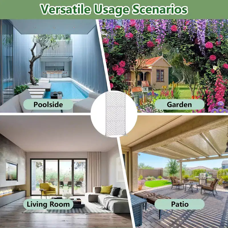 Outdoor Metal Privacy Screen, Freestanding Fence Panels for Garden, Patio, Deck & Yard
