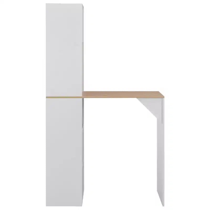 Bar Table, Kitchen Pub Table, Bistro Table for Dining Room with Cabinet