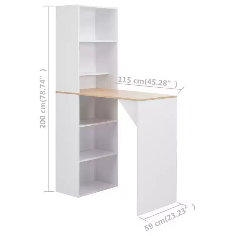 Bar Table, Kitchen Pub Table, Bistro Table for Dining Room with Cabinet
