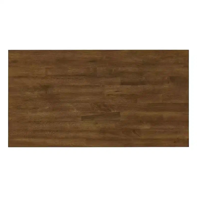 Two-Tone Kitchen Island with Oak Top, Antique Black, Rubberwood