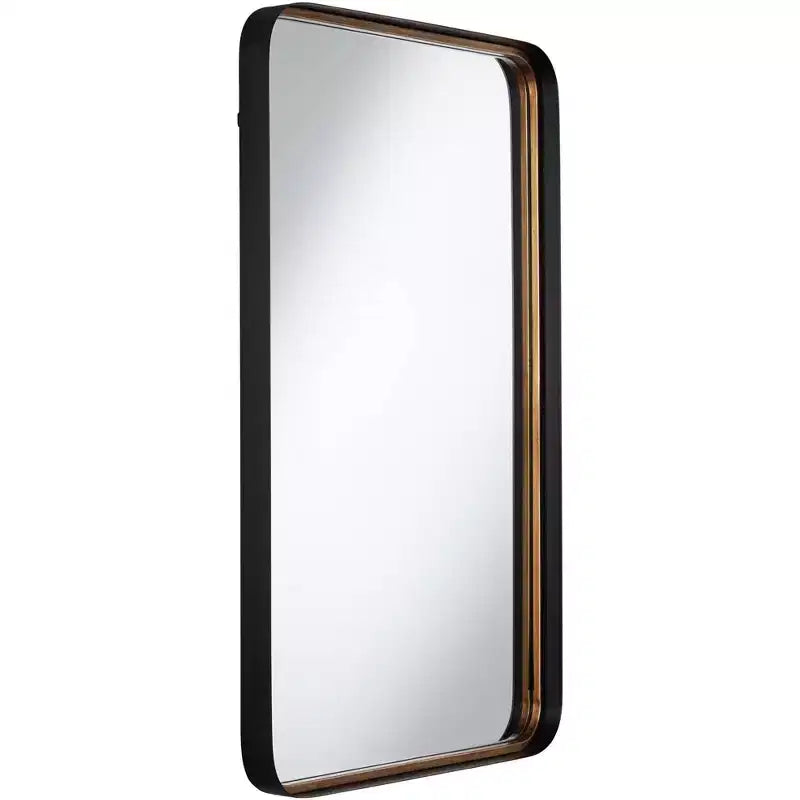 Gold and Black 24 x 38 Rectangular Wall Mirrors Set of 2