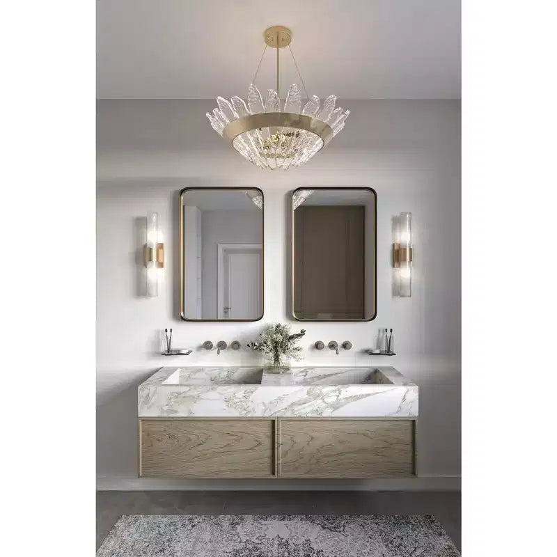 Gold and Black 24 x 38 Rectangular Wall Mirrors Set of 2