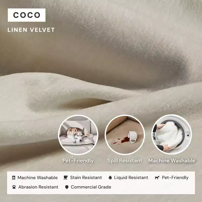 Modular Washable End Chair - Left, Deluxe+ Seat & Cloud Pillow