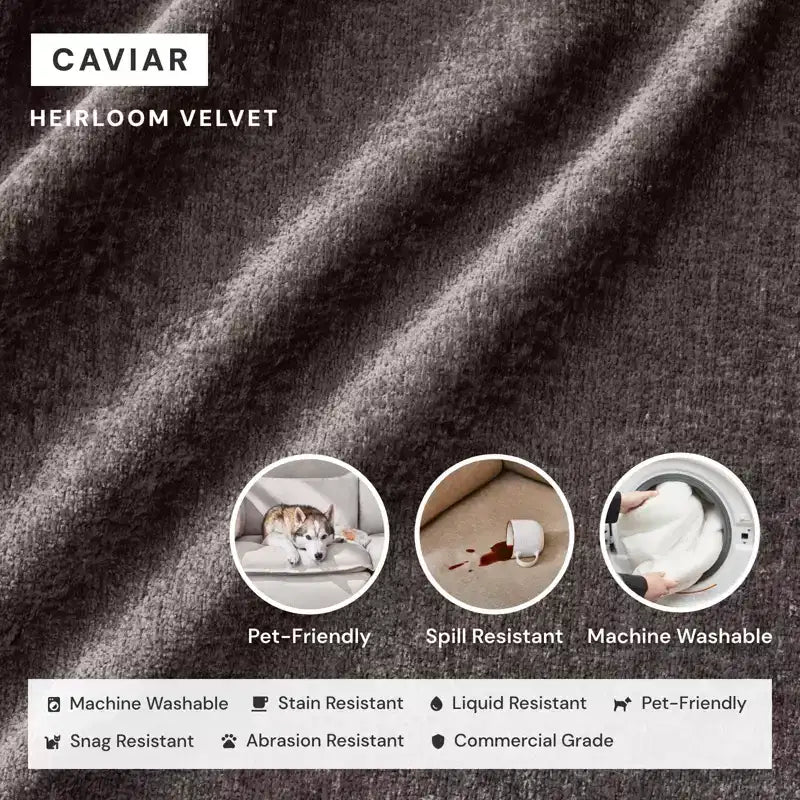 Modular Washable End Chair - Left, Deluxe+ Seat & Cloud Pillow