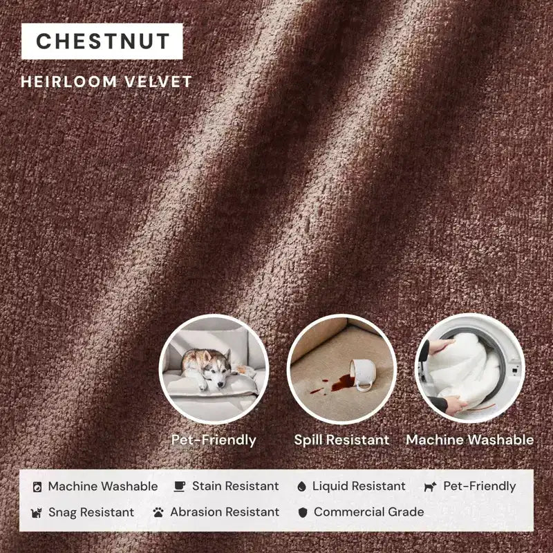 Modular Washable End Chair - Left, Deluxe+ Seat & Cloud Pillow