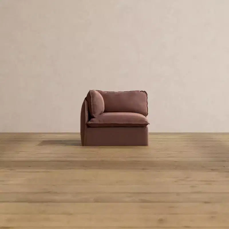 Modular Washable End Chair - Left, Deluxe+ Seat & Cloud Pillow