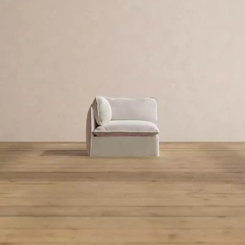 Modular Washable End Chair - Left, Deluxe+ Seat & Cloud Pillow
