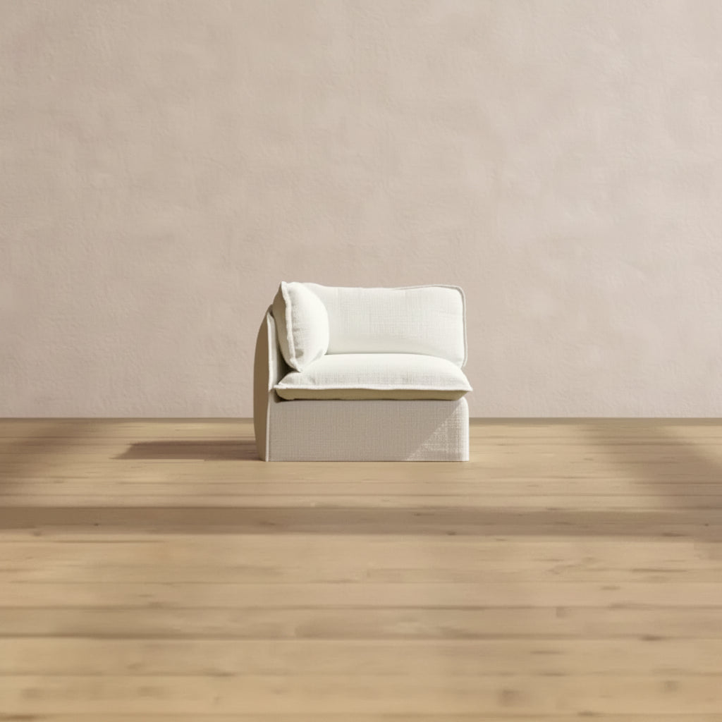 Modular Washable End Chair - Left, Deluxe+ Seat & Cloud Pillow