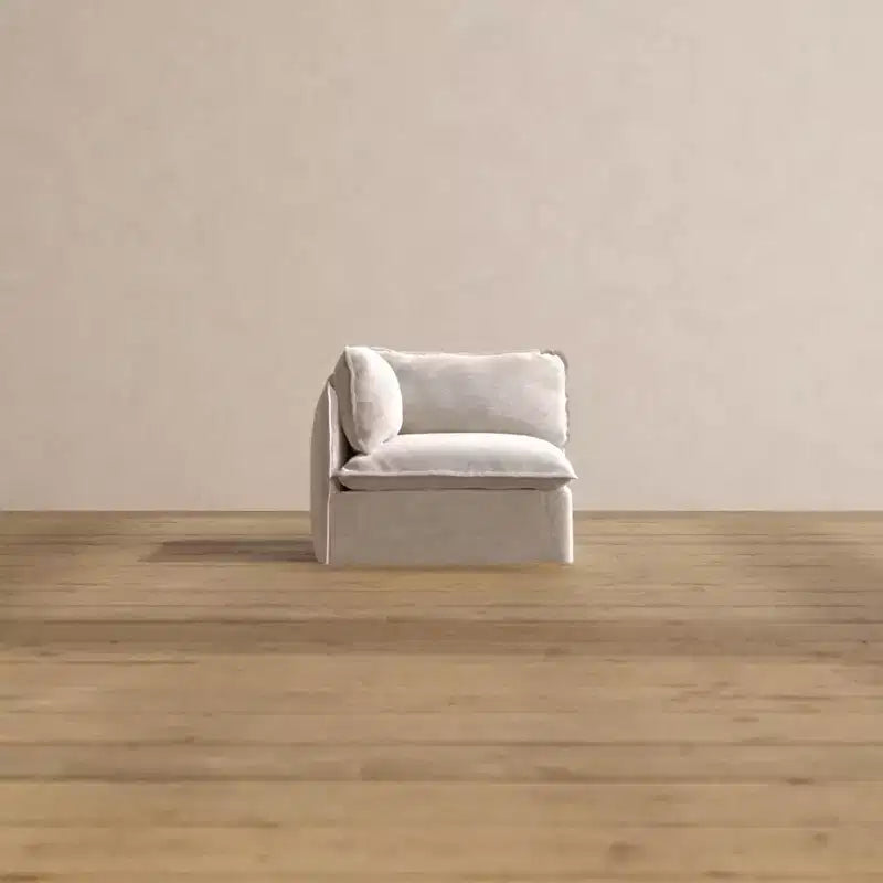 Modular Washable End Chair - Left, Deluxe+ Seat & Cloud Pillow