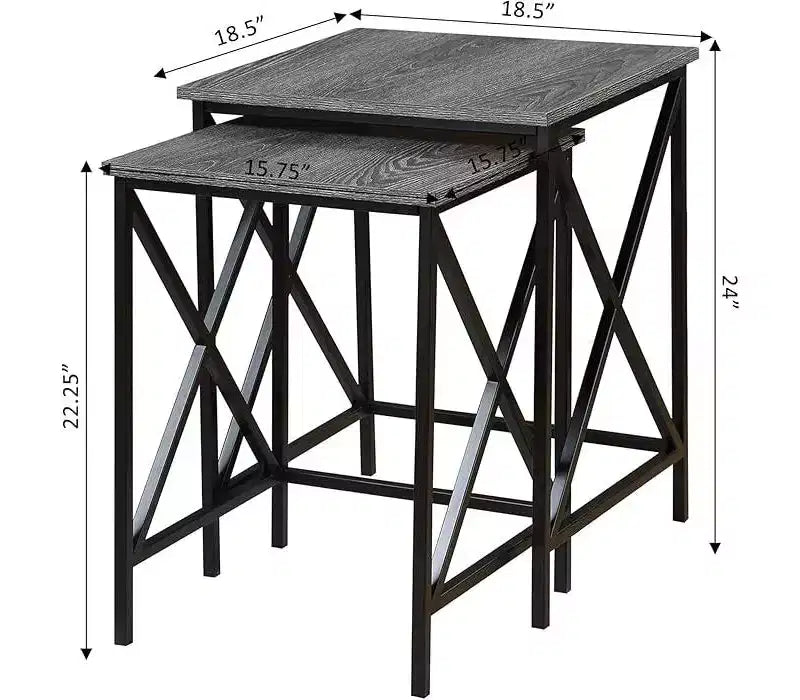 Rectangle Metal Top End Table