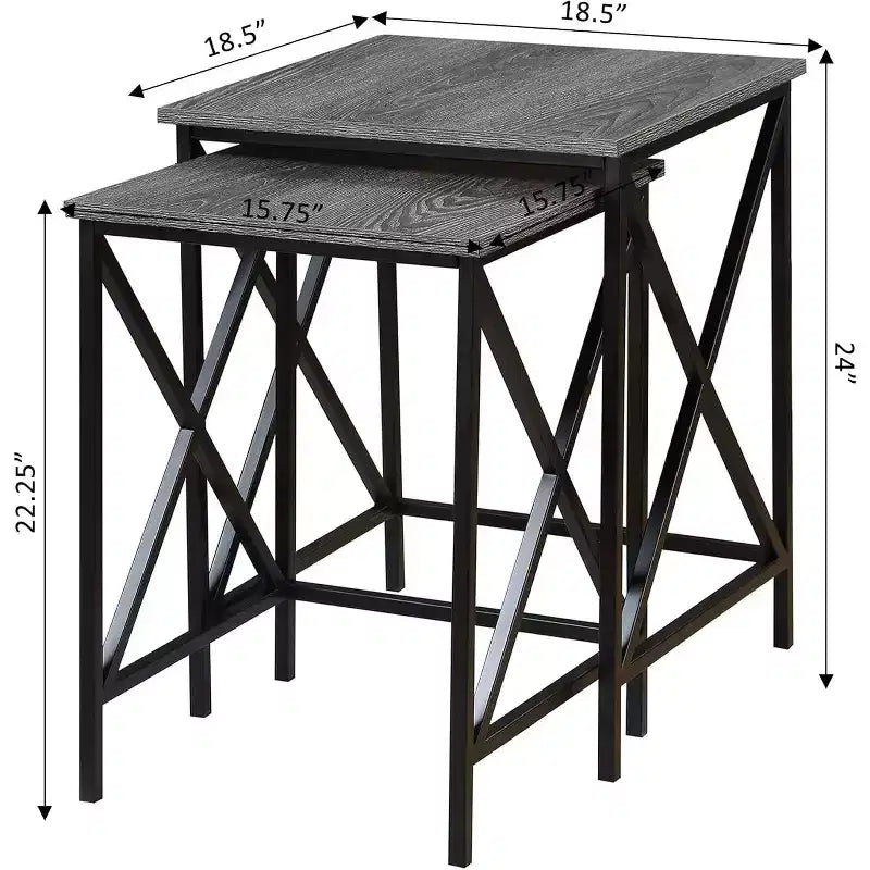 Rectangle Metal Top End Table