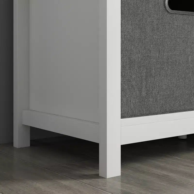 Shoe Bench with Cushion, Storage Bench for Entryway with Padded Seat, 2 Drawers and Adjustable Shelf, White