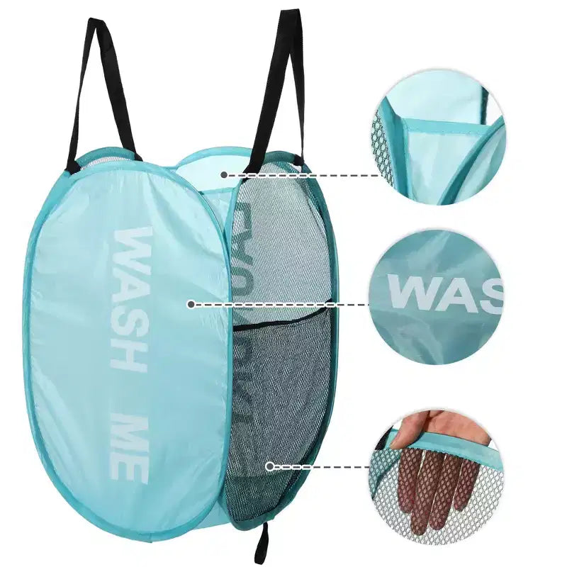 Folding Mesh Laundry Basket, 19.81 Gallon