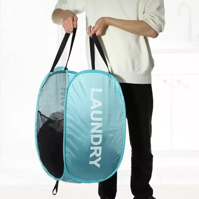 Folding Mesh Laundry Basket, 19.81 Gallon