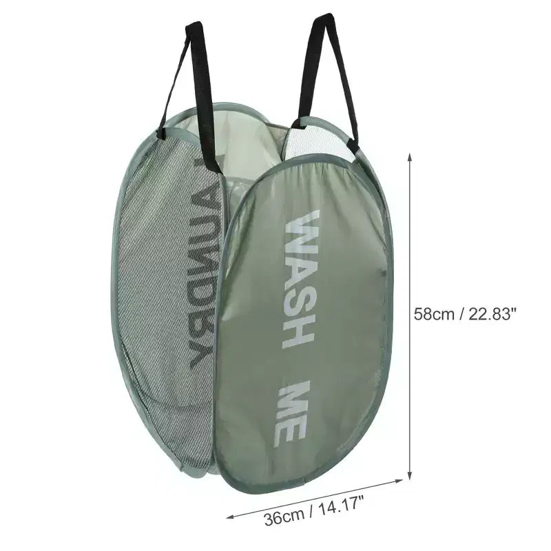 Folding Mesh Laundry Basket, 19.81 Gallon