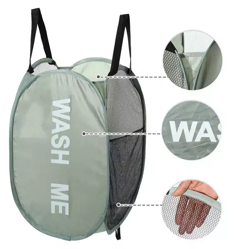 Folding Mesh Laundry Basket, 19.81 Gallon