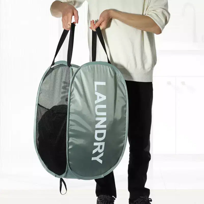 Folding Mesh Laundry Basket, 19.81 Gallon