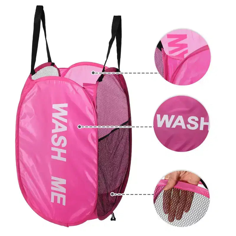 Folding Mesh Laundry Basket, 19.81 Gallon