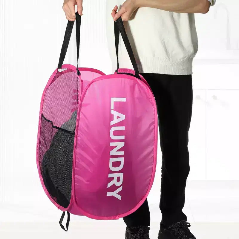 Folding Mesh Laundry Basket, 19.81 Gallon