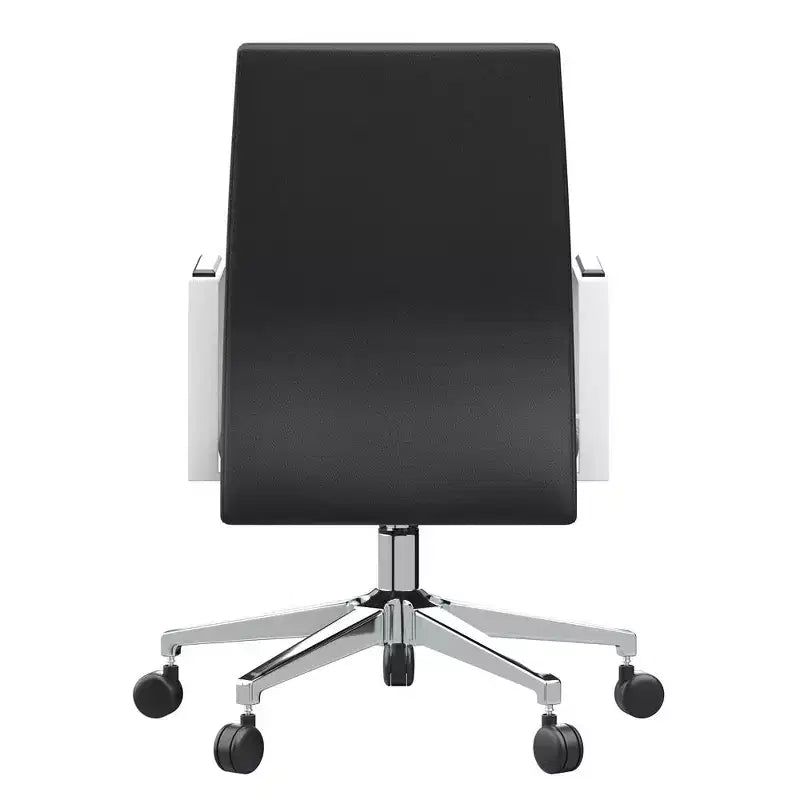 Modern Leather Office Chair, Swivel & Tilt Ergonomic Desk Chair with Iron Frame