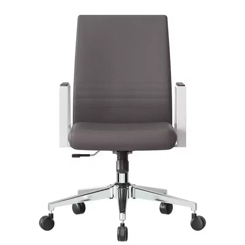 Modern Leather Office Chair, Swivel & Tilt Ergonomic Desk Chair with Iron Frame
