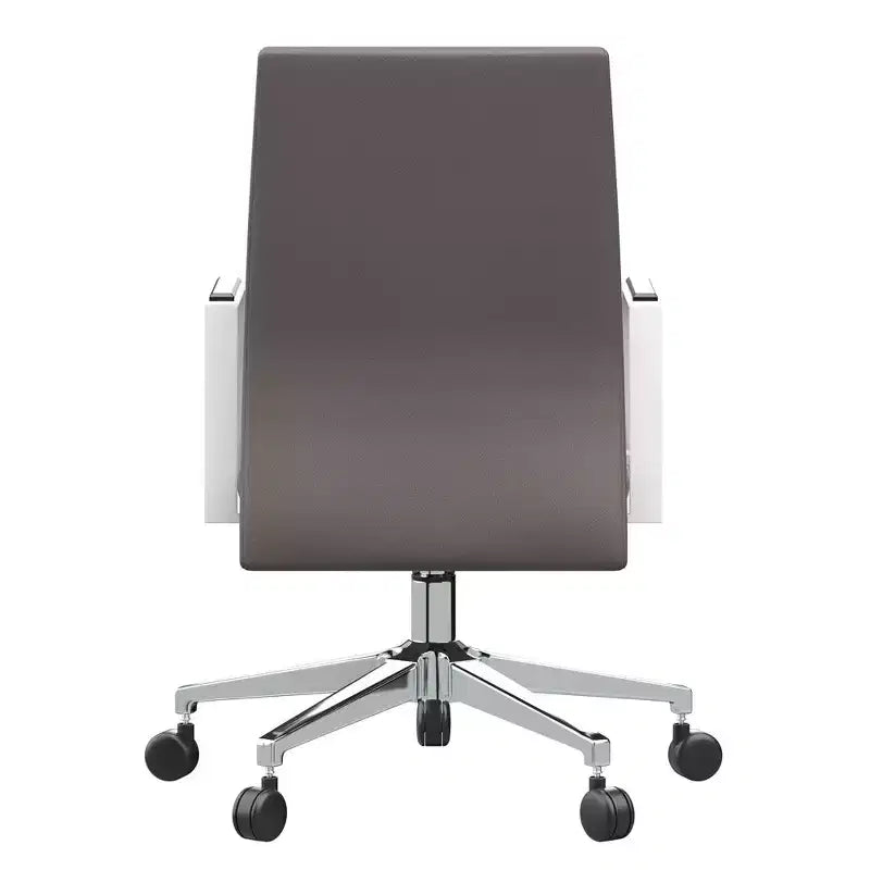 Modern Leather Office Chair, Swivel & Tilt Ergonomic Desk Chair with Iron Frame