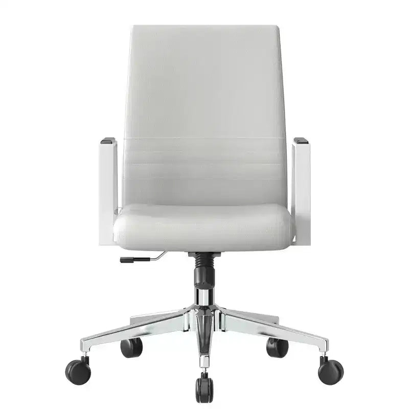 Modern Leather Office Chair, Swivel & Tilt Ergonomic Desk Chair with Iron Frame
