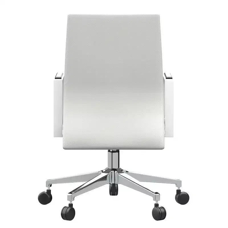 Modern Leather Office Chair, Swivel & Tilt Ergonomic Desk Chair with Iron Frame