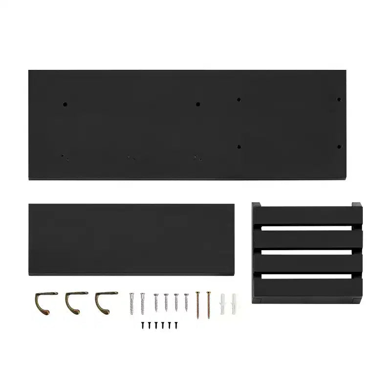 18" Utility Shelf with Pocket and Hanging Hooks